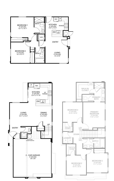 Floor plan for 6 beds, 6 baths, 2286 sqft